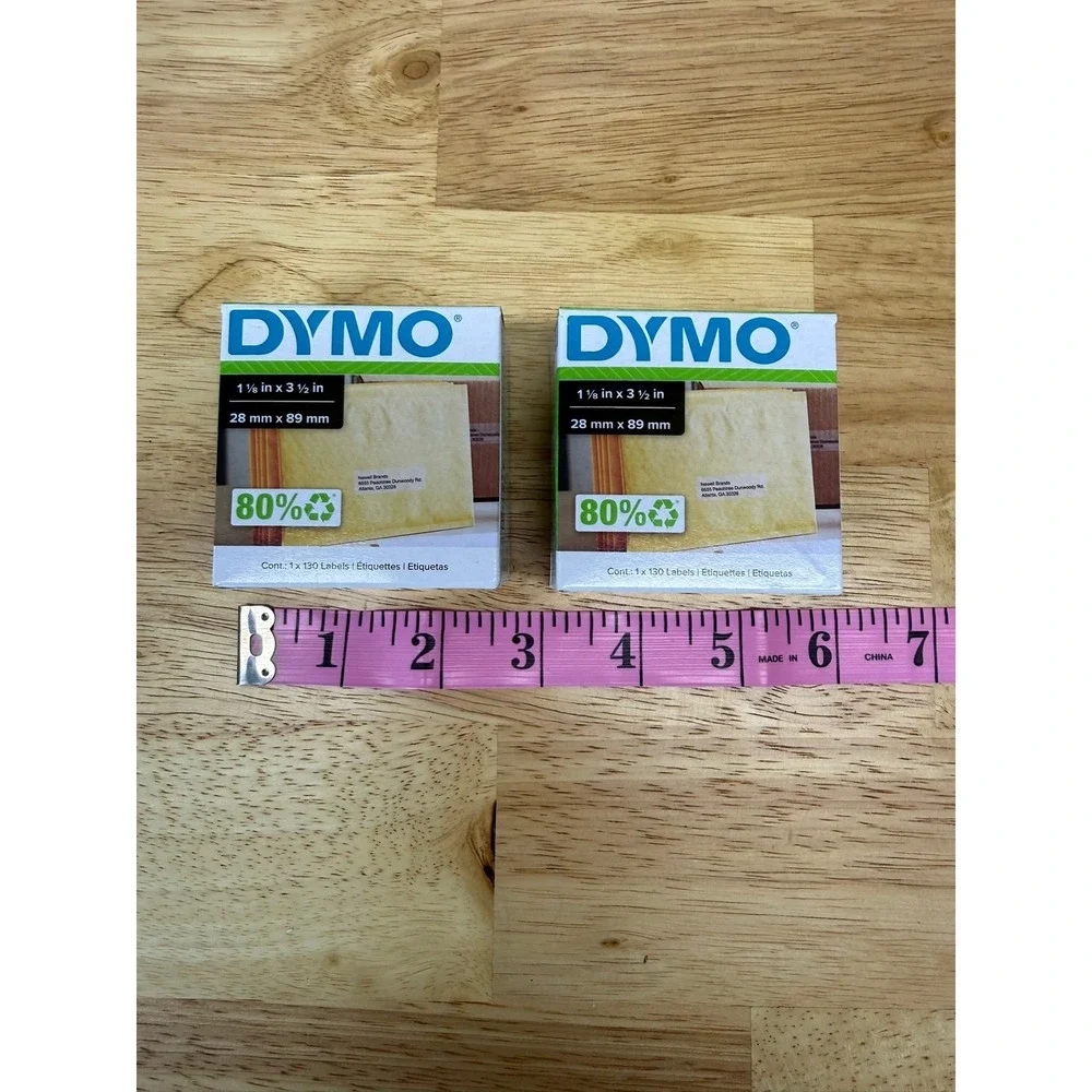 DYMO LabelWriter Clear Address Labels 1-1/8 x 3-1/2 2 Rolls 130 Each 30270